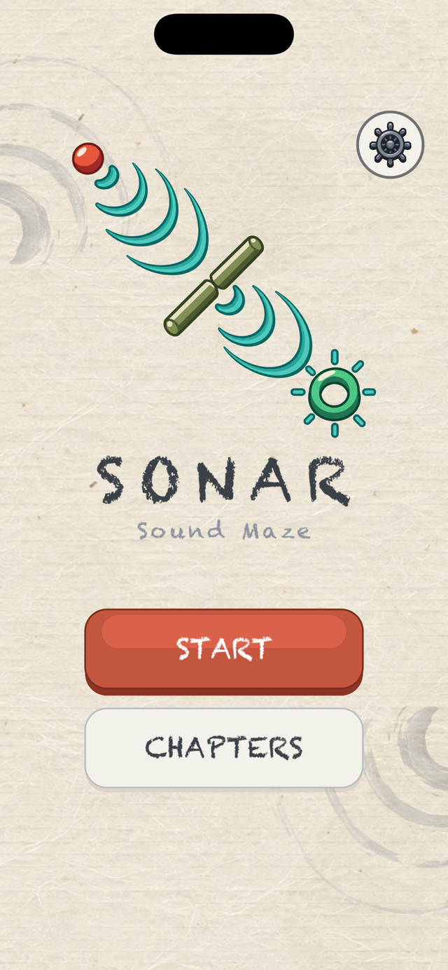 SONAR: Sound Maze title screen